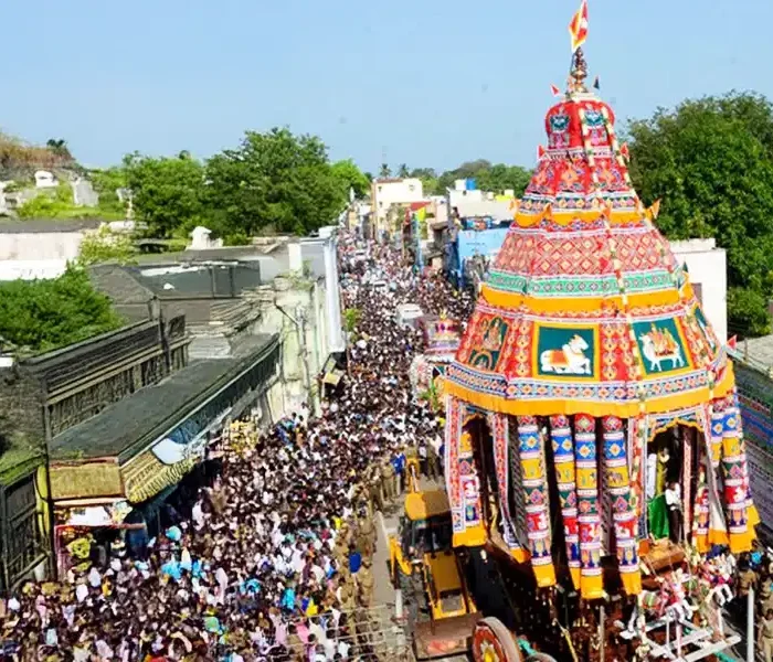 Chariot Festival in Thiruvarur Aazhi Ther of Thyagaraja Temple